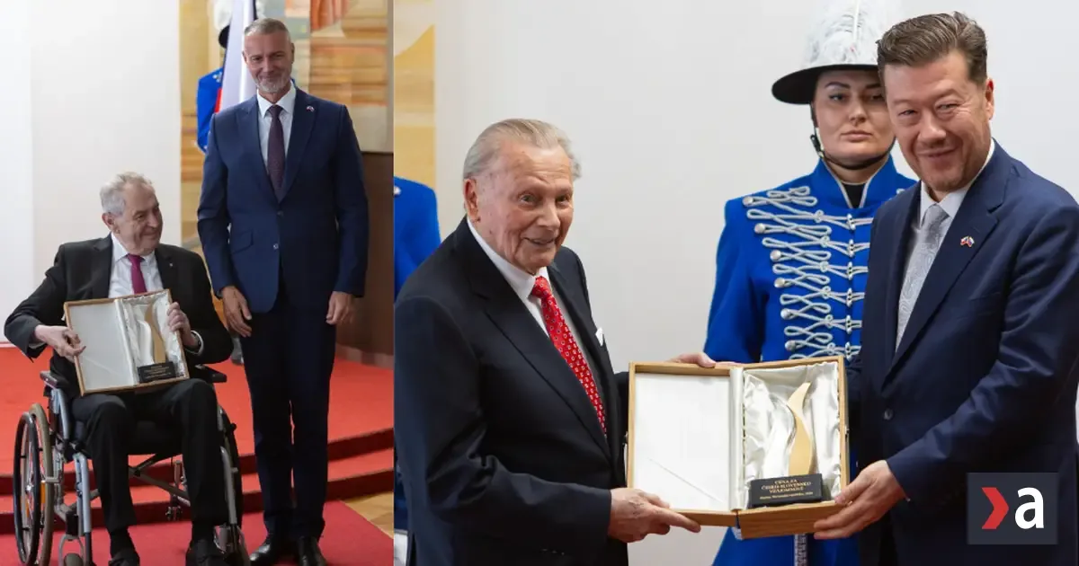 Exprezidenti Miloš Zeman a Rudolf Schuster získali Cenu za česko-slovenskú vzájomnosť