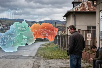 Ktorý región je pre Slovensko najväčšou záťažou? Odpoveď prináša nová mapa Eurostatu
