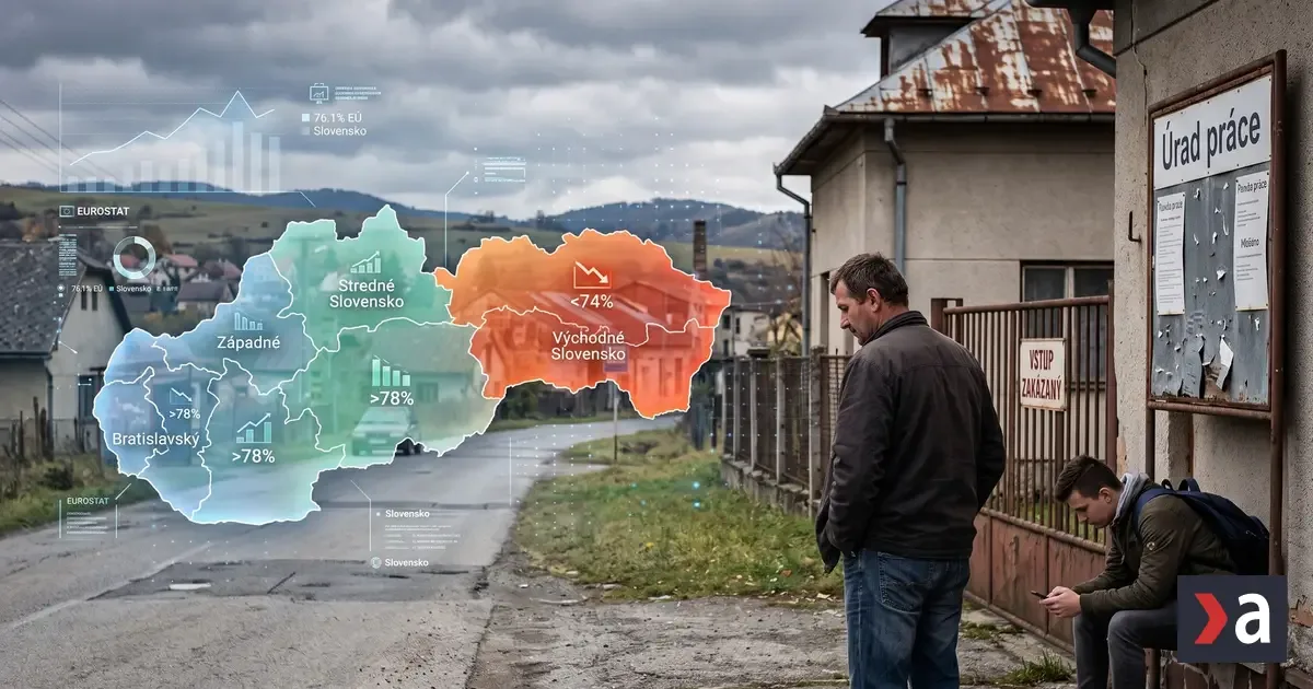 Ktorý región je pre Slovensko najväčšou záťažou? Odpoveď prináša nová mapa Eurostatu