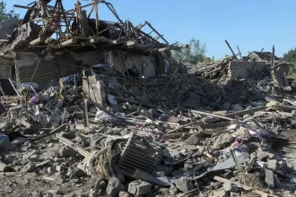 Ruské drony zasiahli obytné domy v Kramatorsku a spôsobili viacero požiarov